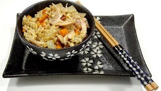 Fried rice with egg and chicken or other meat [upl. by Annaitsirhc]