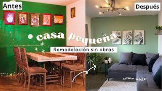 ✅ANTES Y DESPUÉS SALA  COCINA INFONAVIT🔨😱Casa pequeña [upl. by Bogie]