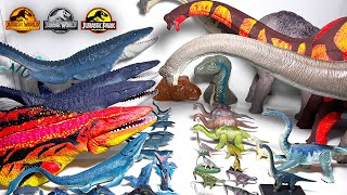 UNBOXING Brachiosaurus VS Mosasaurus Jurassic World Dinosaurs Collection Battle [upl. by Arotahs]