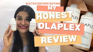 MY HONEST OLAPLEX REVIEW  SHAMPOO AND CONDITIONER  BOND MAINTENANCE  SANA’S GLAM LIFE [upl. by Dyolf863]