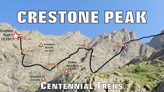 Crestone Peak  Climb to the Summit via the South Face route with maps amp route description [upl. by Nasya]