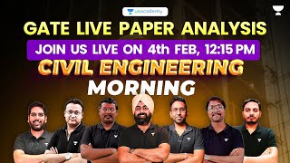 Gate 2024 Live Paper Analysis  Civil Engineering [upl. by Ariana]