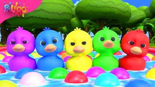 Five Little Ducks  Kids Songs  BluLoo Nursery Rhymes amp Kids Songs [upl. by Adia]