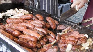 Italian Stuffed Pork Buffalo Mozzarella Florence Sausages Seen in London World Street Food [upl. by Dragon]