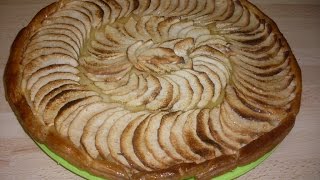 Comment faire une tarte fine aux pommes  recette tarte aux pommes facile [upl. by Ahsemik539]