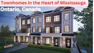 Mississauga Project Tour Pre Construction Townhouses on Dundas and Cawthra Homes in Canada [upl. by Annahsal481]