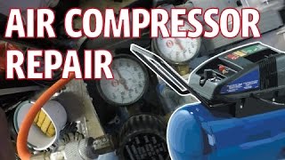 Air Compressor Repair and Replacement  Motor and Pump  Campbell Hausfeld [upl. by Neryt406]