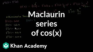 Maclaurin series of cosx  Series  AP Calculus BC  Khan Academy [upl. by Vlada]