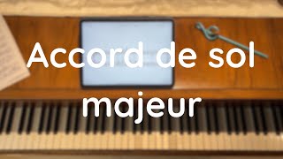 Studio Musical VP  Accord de sol majeur MAIN DROITEGAUCHE sur UN OCTAVE [upl. by Eelyak37]