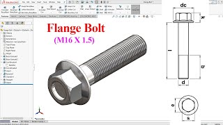 Flange Bolt Design  Solidworks Tutorial For Beginners [upl. by Liva797]