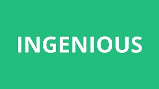 How To Pronounce Ingenious  Pronunciation Academy [upl. by Yks]