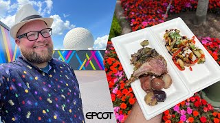 Epcot April 2022  NEW Flower amp Garden Food amp Riding Test Track With No WAIT  Walt Disney World [upl. by Horten]