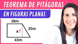 TEOREMA DE PITÁGORAS 📐 Aplicación en Figuras Planas [upl. by Kristos594]