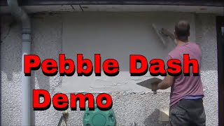 HOW I PATCH DRY DASH RENDERROUGHCASTPEBBLE DASH DEMO PART 2 [upl. by Kitchen199]