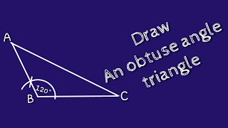 How to draw an obtuse angle triangle Construct obtuse an angle triangle shsirclasses [upl. by Drawe8]