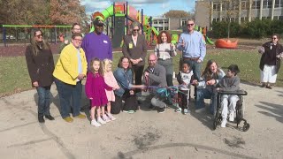 Green Bay Area Public School District unveils ADAcompliant playground at elementary school [upl. by Gustavo]