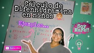 Cálculo de difenhidramina en Jarabe  Soy MaFe 💙👩🏽‍🏫 [upl. by Aaron]