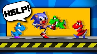 Sonic gets pet Yoshis  Sonic USB NEW UPDATE [upl. by Aihsit]