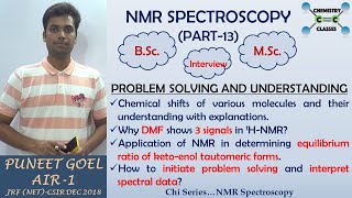 CHEMICAL SHIFTS OF MOLECULES  DIMETHYL FORMAMIDE DMF  KETOENOL RATIO  PROBLEM SOLVING PART13 [upl. by Riay]