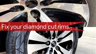 DIY refurb on a diamond cut alloy wheel [upl. by Lanni548]