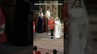 Royal brides curtsy to The Queenshort princessanne princessdiana kate queenelizabethii meghan [upl. by Ahsyekat206]