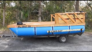 My Cheap Homemade Pontoon Boat Build 2 [upl. by Andros666]