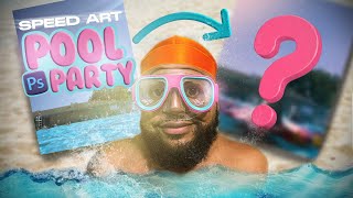 Photoshop SHOTS AROUND TOWN 2 quotPOOL PARTYquotSpeedArt [upl. by Hnahk621]