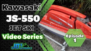 Episode 1 Beginning the Restoration of a beat old 1985 Kawasaki JS550 Jet Ski 4K [upl. by Mariejeanne614]