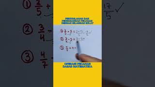 penjumlahandanpenguranganpecahandenganbilanganbulat operasipecahan dasarmatematika [upl. by Lasonde]