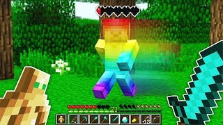 DEFEATING RAINBOW STEVE IN MINECRAFT [upl. by Questa]