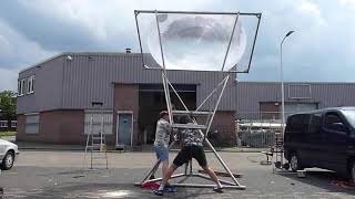 Fresnel Lens solar metal smelter [upl. by Anaxor]