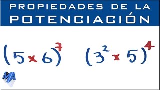 Propiedades de la potenciación  Potencia de un producto o multiplicación [upl. by Babb]