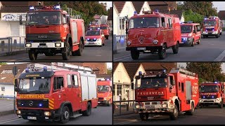 150 Jahre Feuerwehr Michelstadt Großer Blaulichtkonvoi mit 110 Einsatzfahrzeugen  Sternfahrt [upl. by Zenobia]