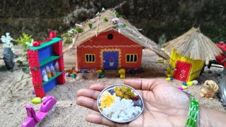 miniature spinach dall recipeIndian traditional foodmini spinach dall with riceminiature cooking [upl. by Aerbua274]