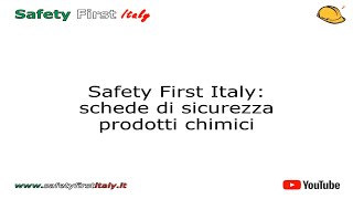 Sicurezza sul lavoro rischio chimico e schede di sicurezza [upl. by Crosley]