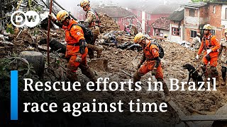 Brazil mourns the dead after flooding and landslides kill dozens hundred displaced  DW News [upl. by Neelyak621]