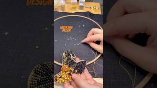 How I finished the edge of the embroidered pin  bead embroidered witch hat pin [upl. by Noiro]