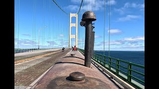 Crossing the Mackinac Bridge on my 1948 Massey Harris Tractor  September 7 2024 [upl. by Llenart]