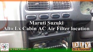 Maruti Suzuki Alto Lx Cabin AC Air Filter Location [upl. by Nnylaehs]