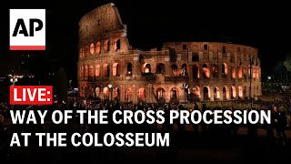 Good Friday LIVE Way of the Cross procession at the Colosseum [upl. by Ano]