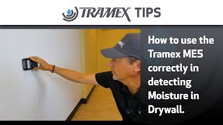 How to use the Tramex ME5 correctly for detecting moisture in Drywall  Tramex Tips [upl. by Nodnarbal]