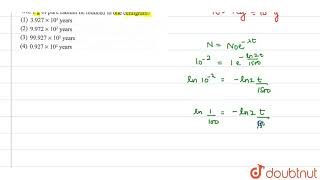 The halflife of radium is 1500 years In how many years will 1 g of pure radium be reduced to o [upl. by Ahtilat]