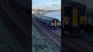 GWR class 150 rattling along the seawall at on the Exmouth to Paignton service 150246207 DMU [upl. by Betthel]