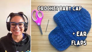 How to Crochet Baby Hat with Ear Flaps Free Pattern [upl. by Dibrin635]