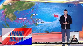 Bagyong may international name na “Bebinca” patuloy na lumalakas Unang Balita [upl. by Atekahs]