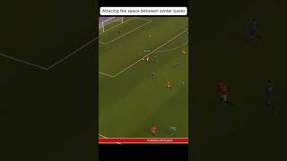 Attacking the Space Between Center Backs footballmanager fm fm24 footballmanager2024 [upl. by Keverne]