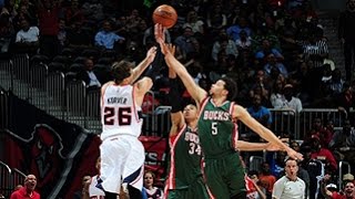 Kyle Korvers 11 points in One Minute Scorches Bucks [upl. by Baseler301]