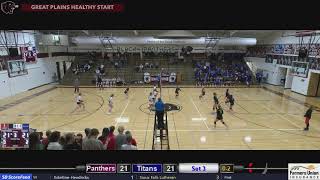 PlatteGeddes Black Panthers vs Mount VernonPlankinton Titans VB [upl. by Cyd]