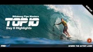 BILLABONG PIPE MASTERS  TOP 10 DAY 8 [upl. by Savory]