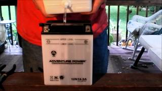 How to fill a motorcycle battery with acid [upl. by Nordgren]